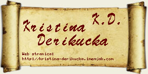Kristina Derikučka vizit kartica